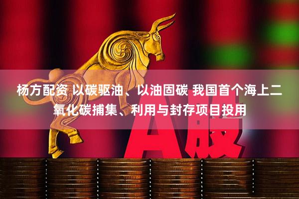 杨方配资 以碳驱油、以油固碳 我国首个海上二氧化碳捕集、利用与封存项目投用