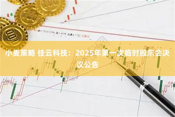 小麦策略 佳云科技：2025年第一次临时股东会决议公告